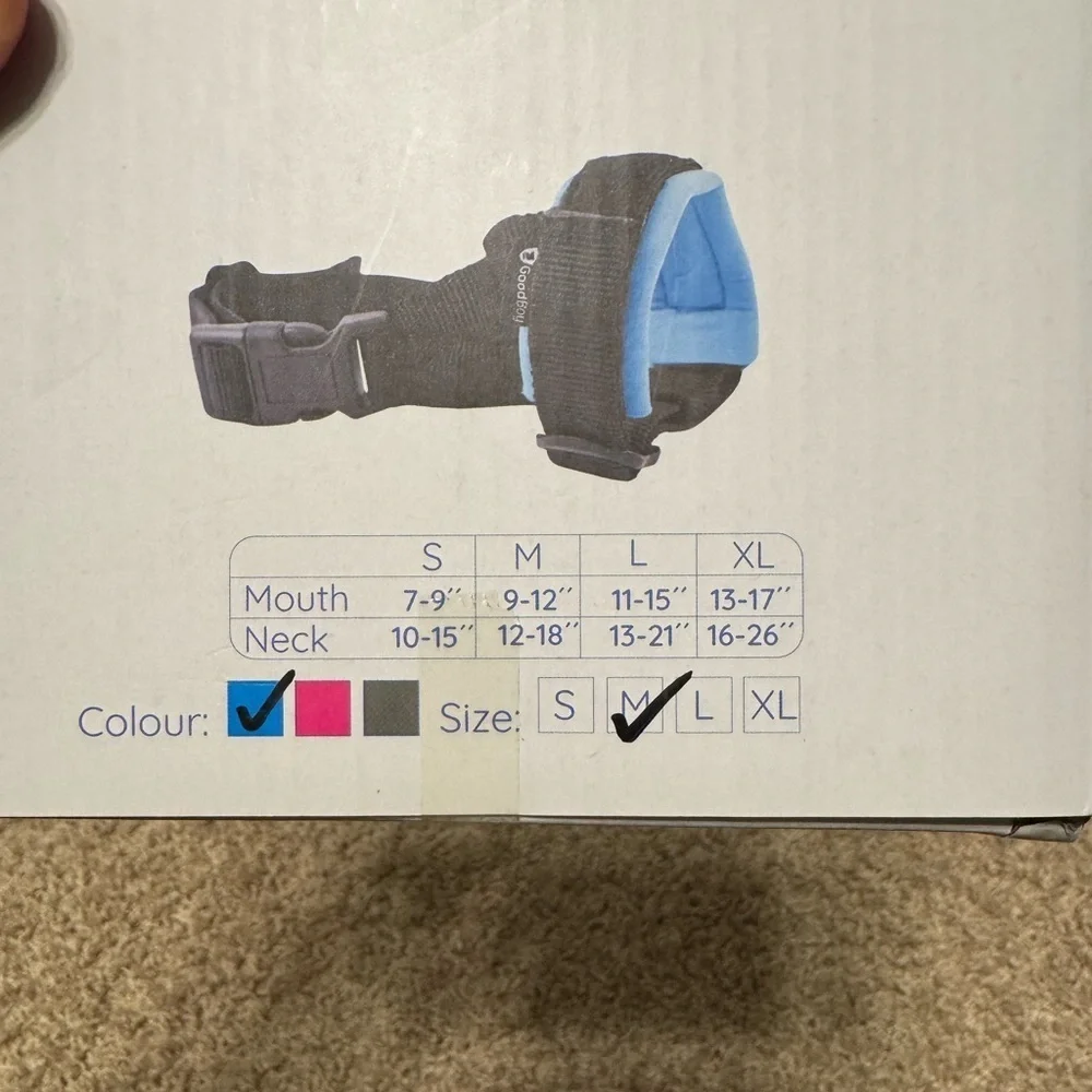 NIB Blue Good Boy Dog Muzzle Size Medium